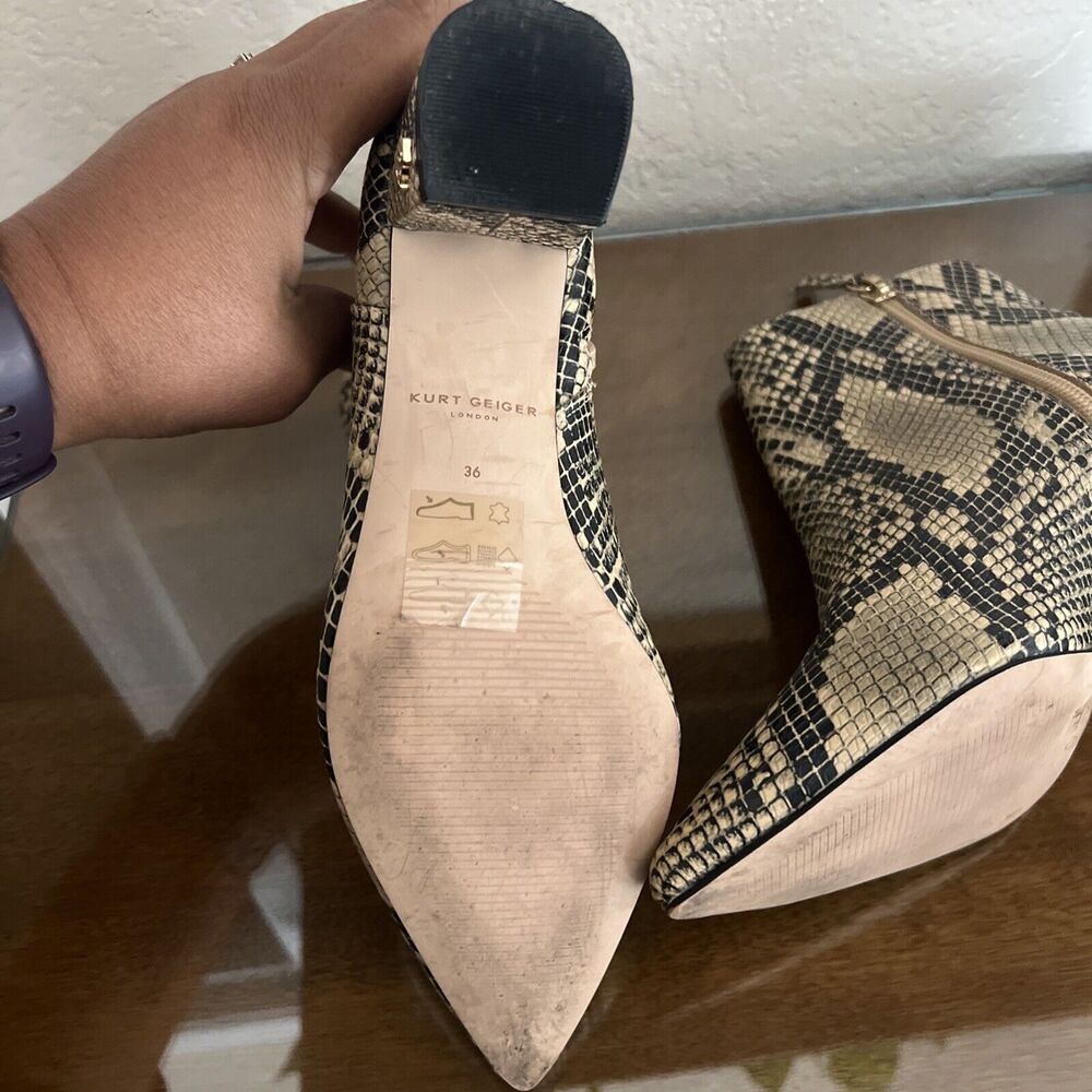 Kurt Geiger Animal Print Ankle Booties| Size 36 - Picture 8 of 14